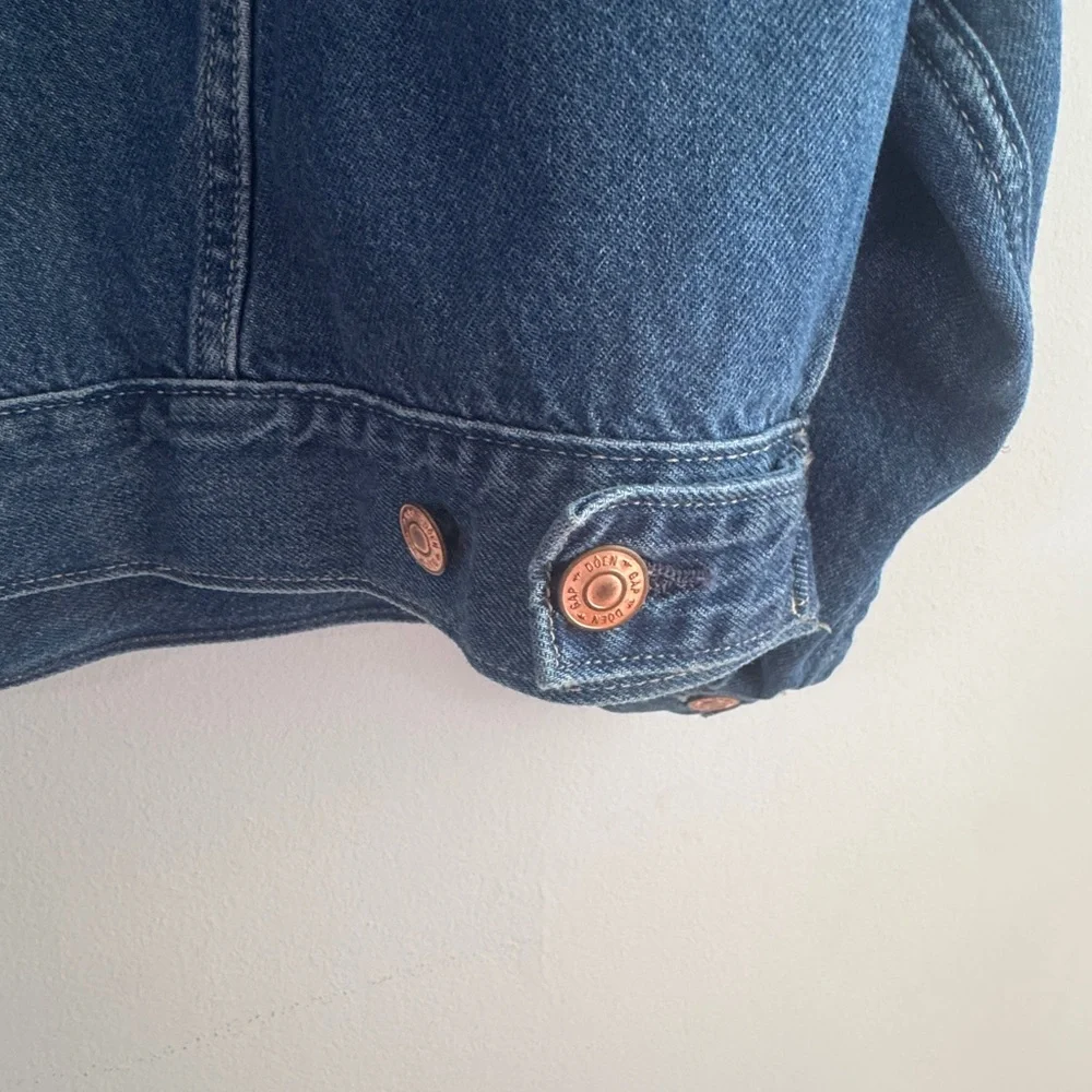 GAP Oversized Balloon Sleeve Blue Jean Jacket - Picture 7 of 12